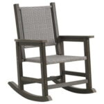 Mainstays Outdoor Wood Porch Rocking Chair, Natural Yellow Color .