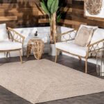 nuLOOM Lefebvre Casual Braided Tan 8 ft. Square Indoor/Outdoor .