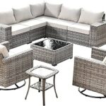 Amazon.com: Patio Furniture Sets Outdoor Sectional Sofa Swivel .
