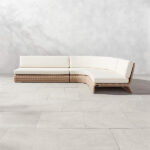 Foss Woven 3-Piece Modern Outdoor Sectional Sofa | C