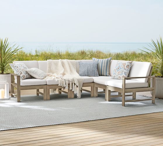 Sectional Outdoor Lounge Seating | Pottery Ba