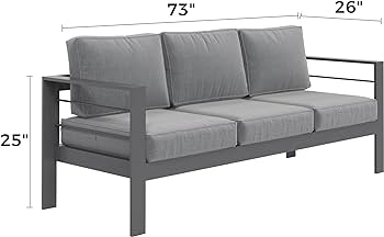 Amazon.com : Solaste Outdoor Couch Aluminum Patio Furniture Sofa .