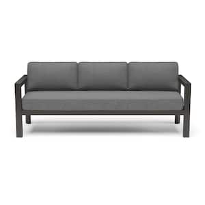 SUNVIVI Aluminum Outdoor Couch with Gray Cushions KX-AL02-3 - The .