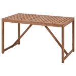 NÄMMARÖ table, outdoor, light brown stained, 551/8x291/2" - IK