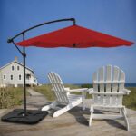 Pure Garden 4-Piece Weighted Cantilever and Offset Patio Umbrella .