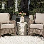 Clear Ridge Outdoor Lounge Chair Set of 2 with Nuvella Cushions .