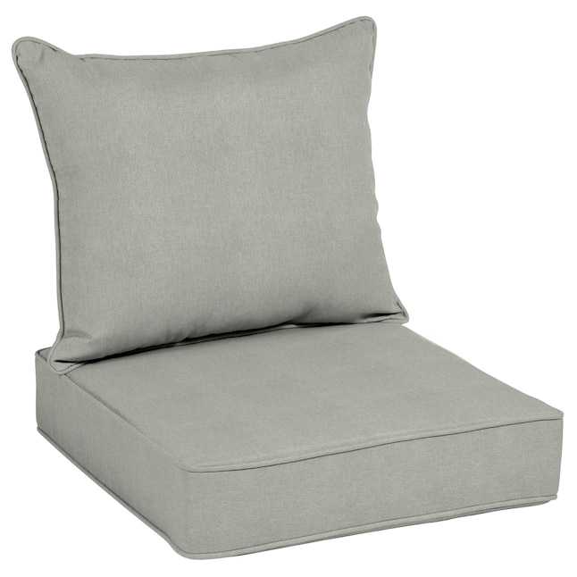 Origin 21 25-in x 25-in Grey Solid Deep Seat Patio Chair Cushion .