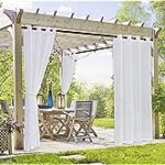 Amazon.com: RYB HOME 2 Panels Outdoor Curtains for Patio - Linen .