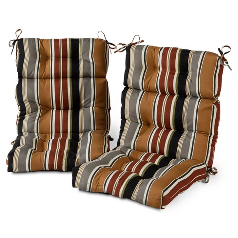 Kensington Garden 2pc 24"x22" Outdoor Seat And Back Chair Cushion .