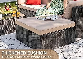 Amazon.com: Devoko 5 Pieces Patio Furniture Sets All Weather .