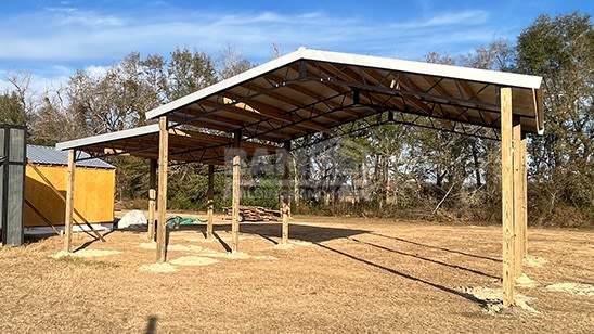 Order 24x24x12 Pole Barn With Both Side Lean To at Affordable Pric