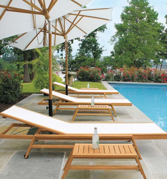 Teak Pool Furniture - Chaises & Deck Chairs - Country Casual Te