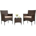 Amazon.com: FDW Patio Furniture Set 4 Pieces Outdoor Rattan Chair .