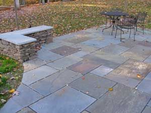 Creating a Patio Seat Wall | Bluestone patio, Patio stones, Patio .