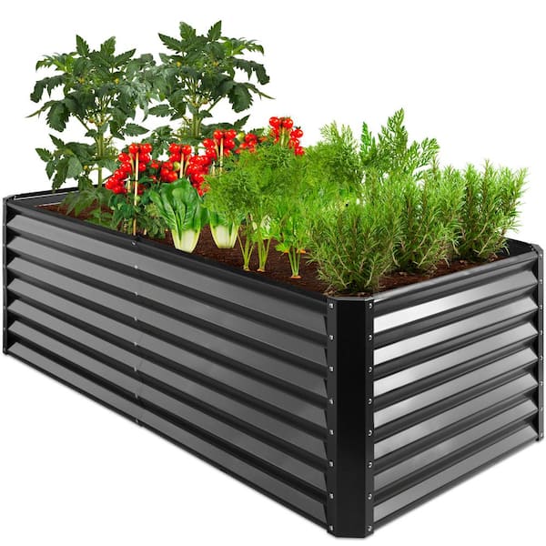 Best Choice Products 6 ft. x 3 ft. x 2 ft. Gray Outdoor Steel .