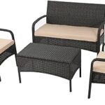 Amazon.com: Outsunny 5 Pieces Rattan Wicker Lounge Chair Outdoor .