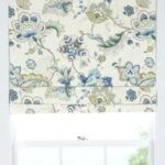 Our Brand PH Aqua Fleur-Floral Print Flat Roman Sha