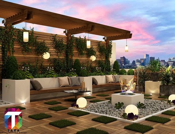 20 Modern Terrace Garden Design Ideas for Home 2024 | Roof garden .