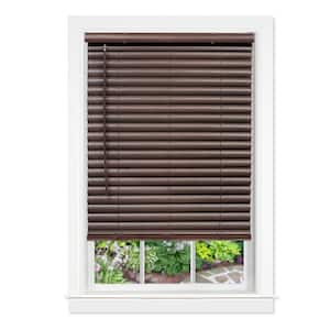 ACHIM GII Luna Mahogany Cordless Light Filtering Venetian Blind .