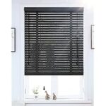 Amazon.com: Wooden Window Blinds, Black Blinds for Windows, Wood .