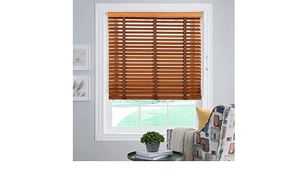 Amazon.com: KGUDYS Venetian Blinds,Natural Solid Wood Blinds .