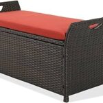 Amazon.com: Ulax furniture Outdoor Storage Bench Rattan Style Deck .