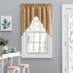 Ellis Curtain Lisa Solid 36 in. L Polyester/Cotton Tailored Swag .