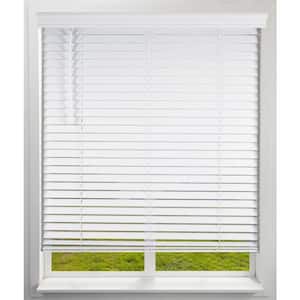 Arlo Blinds White Cordless Faux Wood Blinds with 2 in. Slats 30.5 .
