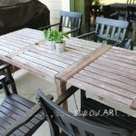 Painting the outdoor furniture - how I got that barnwood col