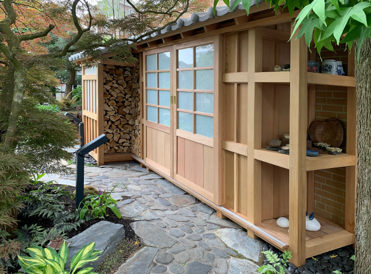 Japanese Garden Shed, Custom-Made Woodwork Architectu