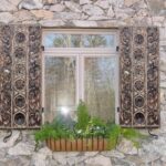 Rustic Wood Window Shutters Hand-carved Indoor, Outdoor Exterior .