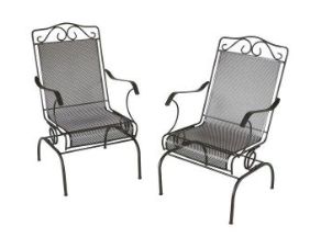Napa 2-Piece Wrought Iron Patio Chair Set | Home Dep