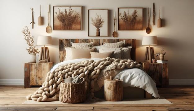 Rustic Bedroom: Use reclaimed wood and ⁣earthy tones for warmth