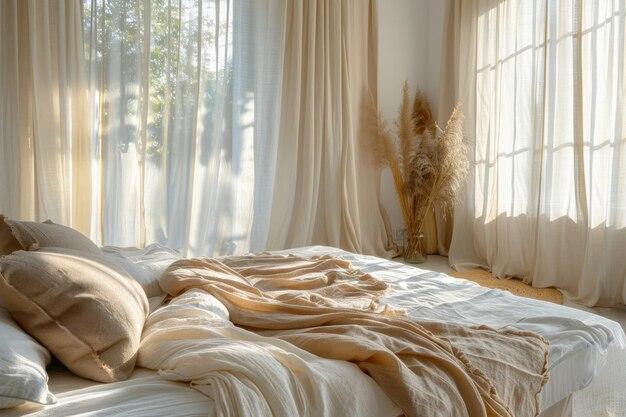 Opt for sheer ⁤curtains to enhance natural light in⁣ your Minimalist Bedroom