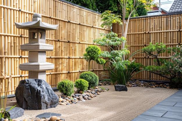 Bamboo fences offer privacy while​ harmonizing with nature in your Zen ​Garden