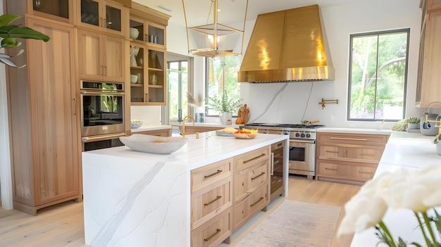 Natural‌ wood accents bring warmth and texture into your kitchen