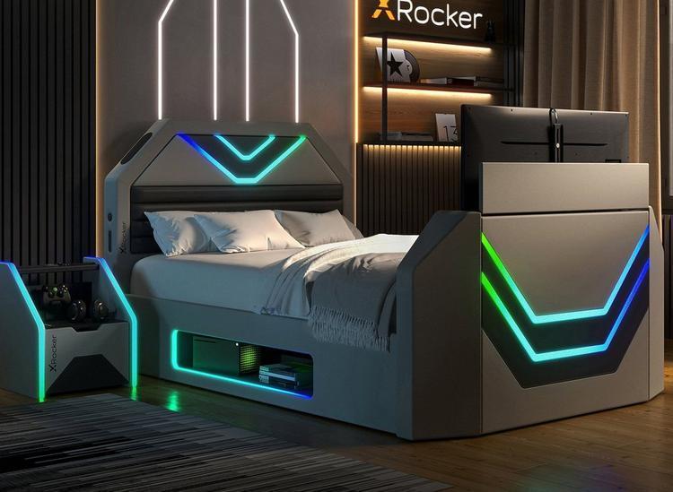 Tech-Savvy Bedroom: Incorporate smart gadgets and futuristic designs