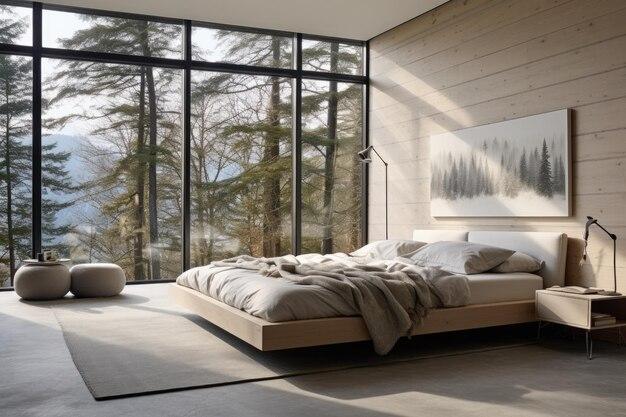 Natural light creates a warm atmosphere for your⁢ minimalist​ bedroom