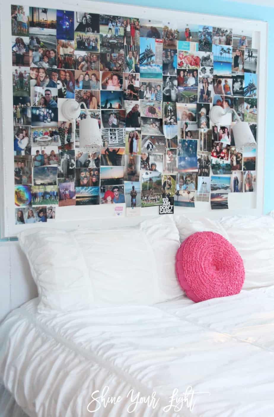 A creative bulletin board to display dreams in your teen girl bedroom