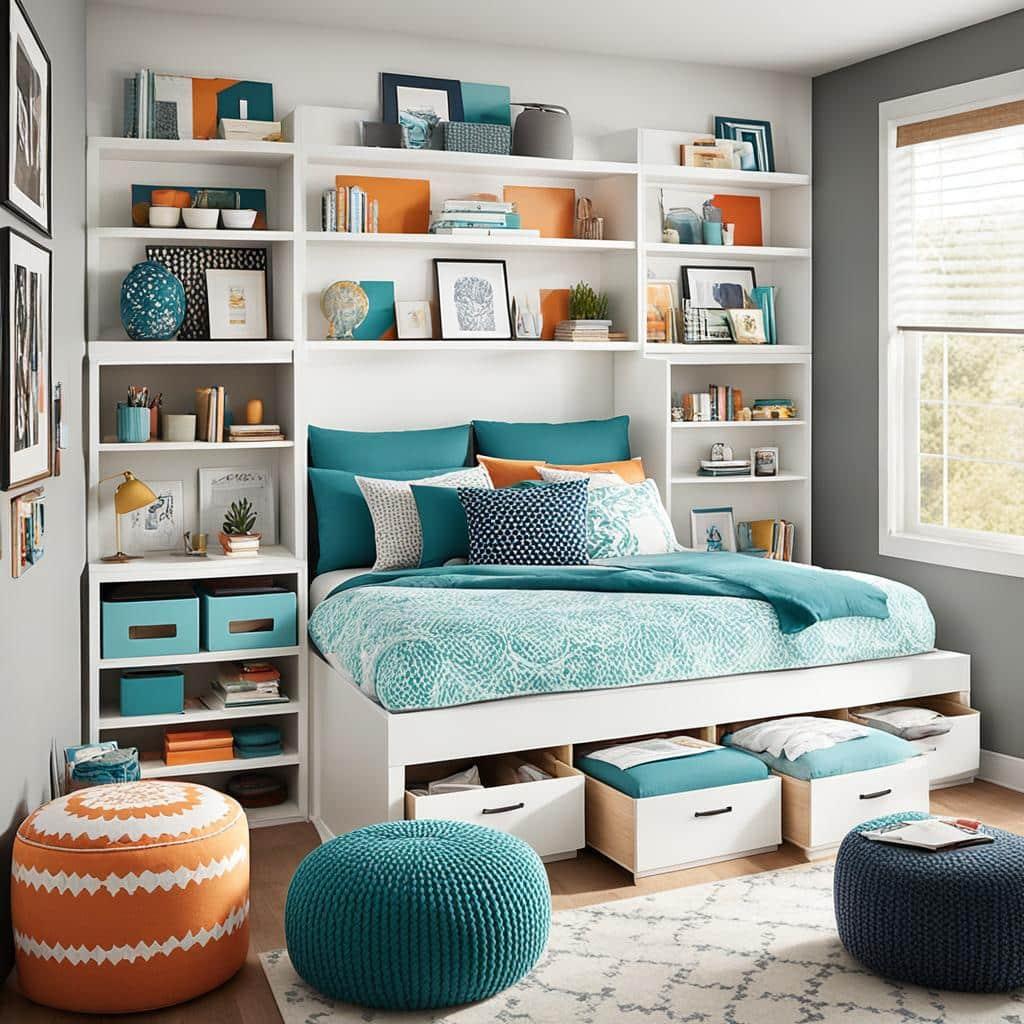 Incorporate multi-functional furniture for⁢ maximum space in a teen bedroom