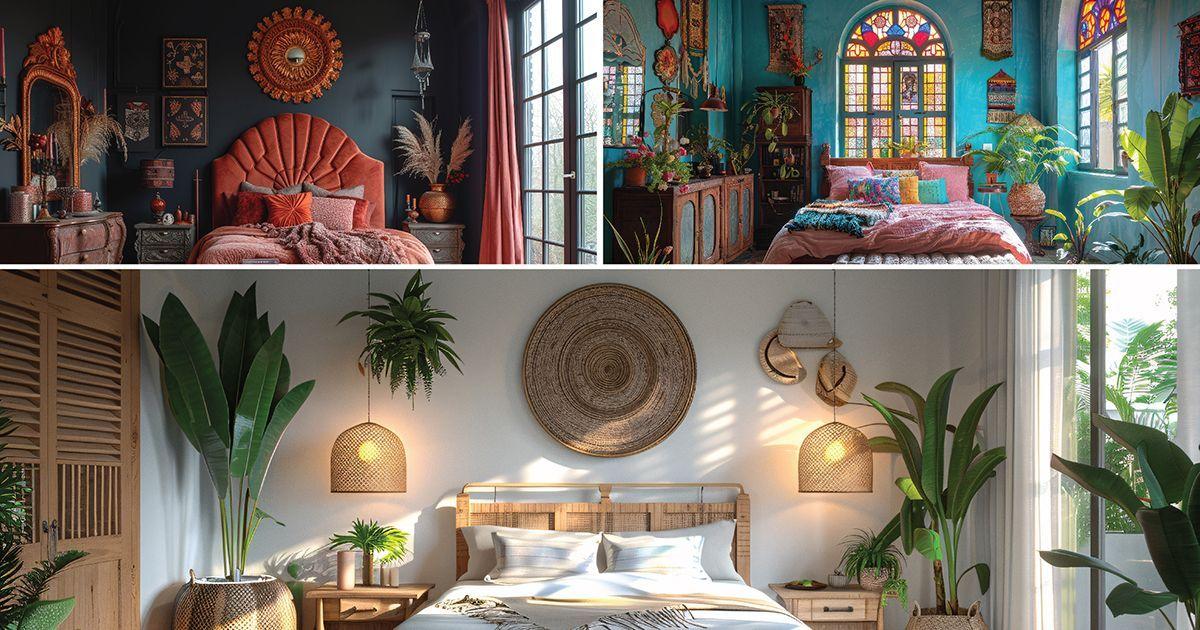 Bohemian ⁢Bedroom: A vibrant mix of colors and textures awaits you