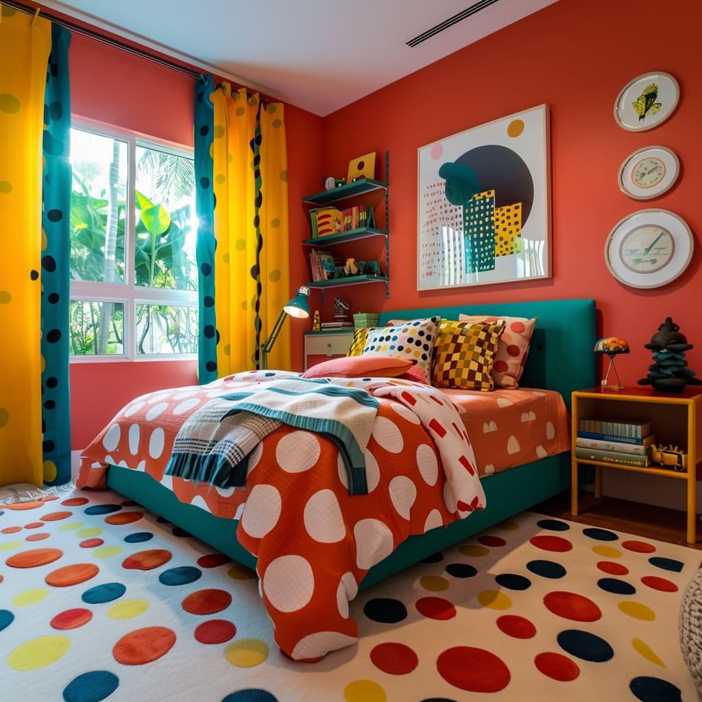 Bedroom Trend: Use bold patterns to create‍ visual ​focal points