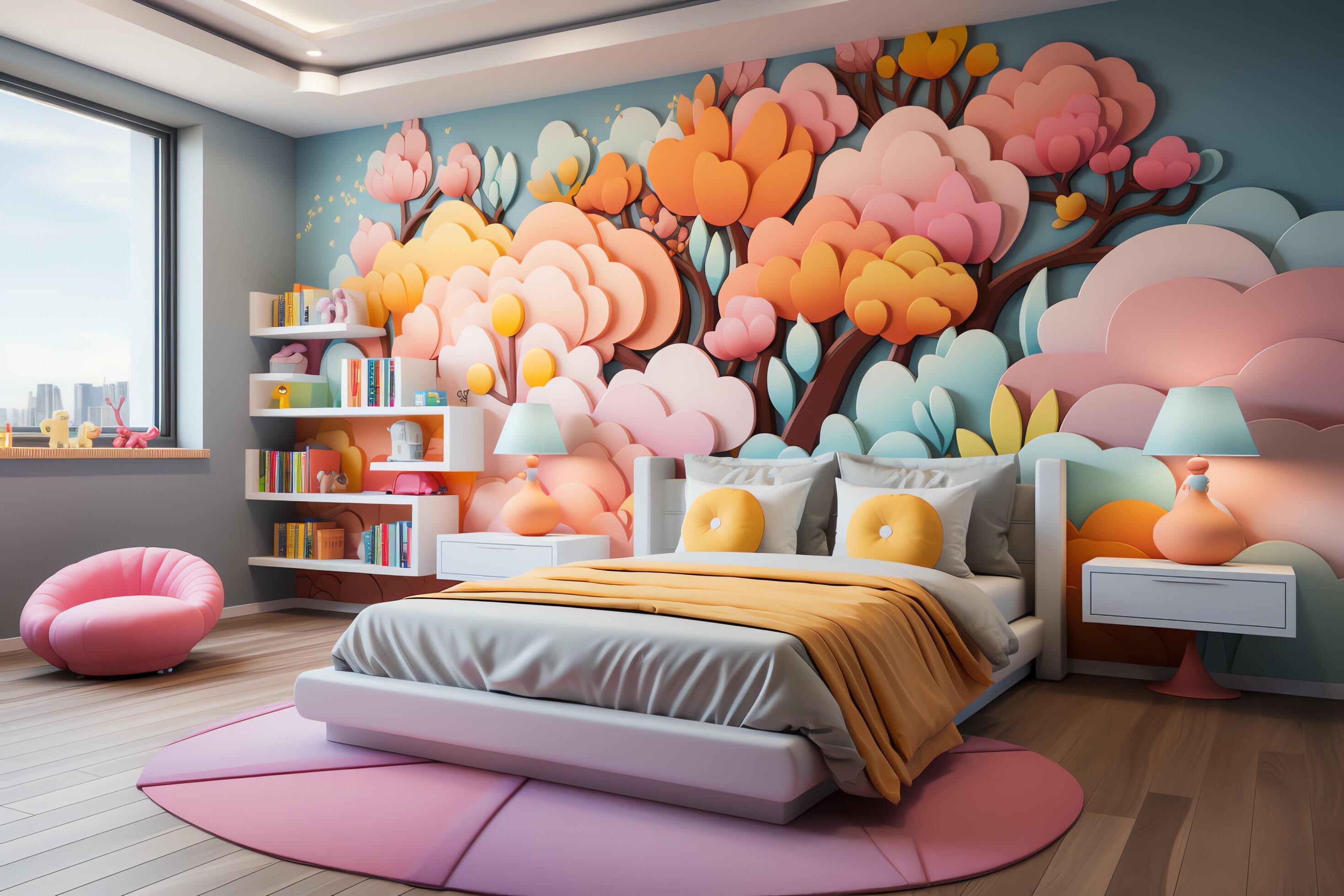 Use⁤ removable‍ wallpaper ⁢to change the vibe of⁢ the teen⁢ bedroom easily