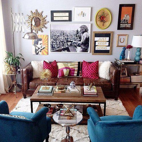 Mix vintage and modern furniture for a captivating eclectic living room aesthetic