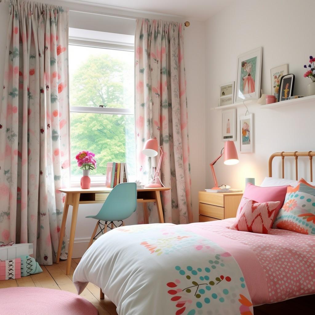 Use​ bold curtains:⁤ Eye-catching drapes make a statement in any‌ teen girl ‌bedroom