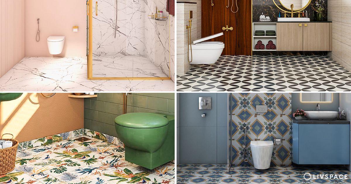 Incorporate mismatched tiles for a playful, eclectic bathroom floor