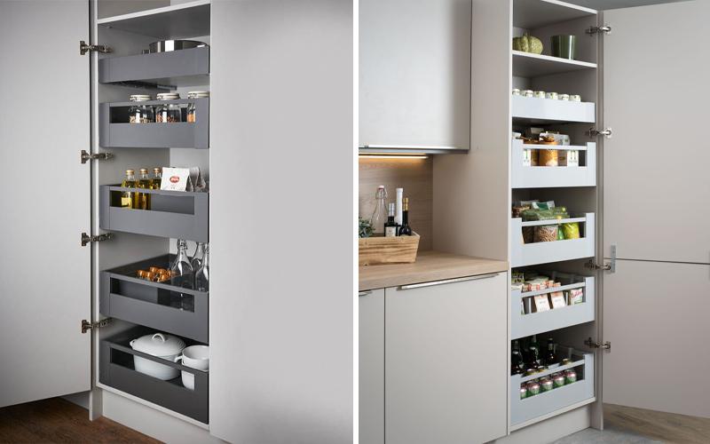 Smart storage solutions maximize kitchen space, keeping countertops clutter-free and​ organized