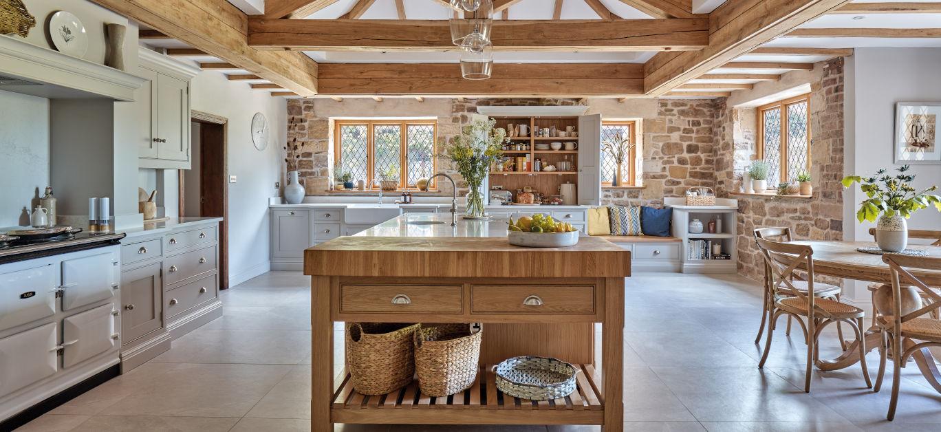 Add farmhouse‌ elements, like wood beams, to create warmth in your Burgundy‌ Kitchen