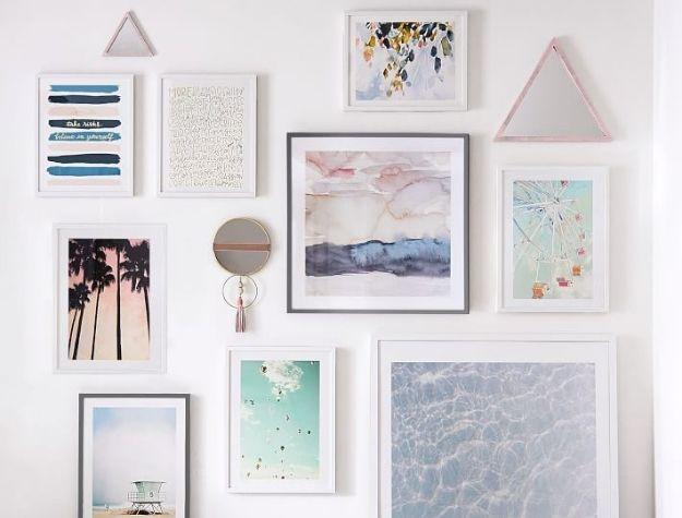 Create a gallery wall with your teens favorite art and photos