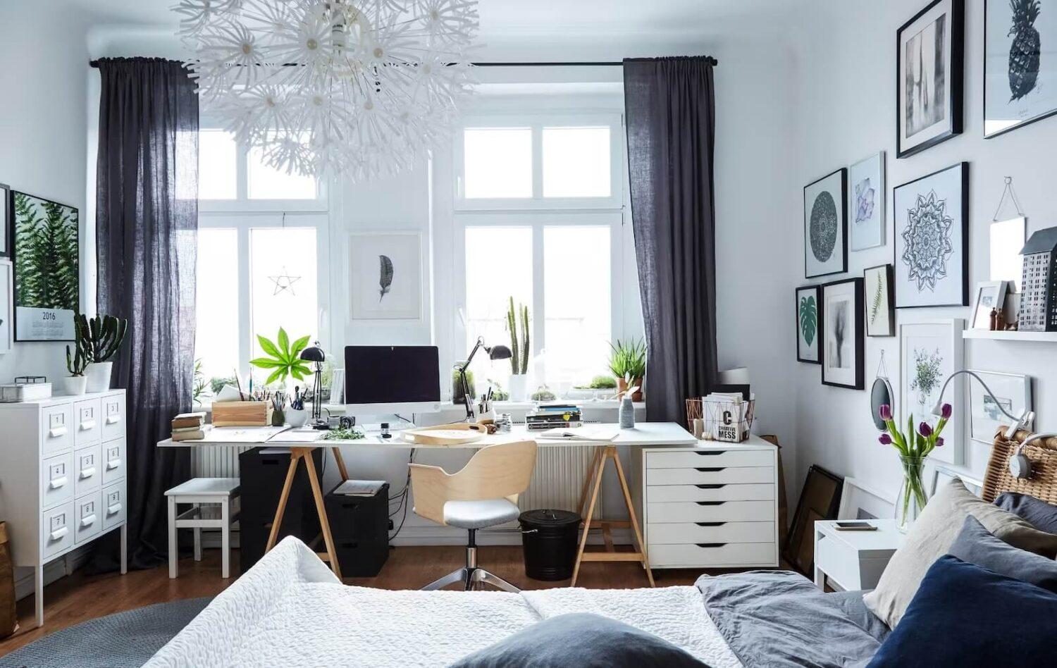 Incorporate a stylish desk space for studying and creative projects in the bedroom